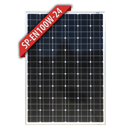 100W-24V Fixed Mono Solar Panel, Available in Silver or Black Frame Solar Panel Fixed