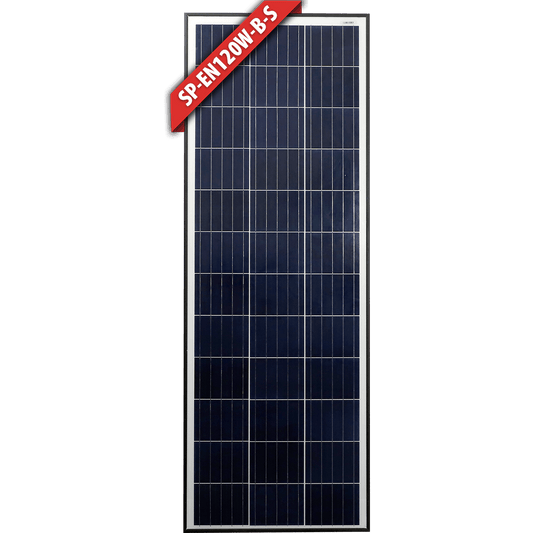120W Slim Fixed Poly Solar Panel, Available in Silver or Black Frame Solar Panel Fixed