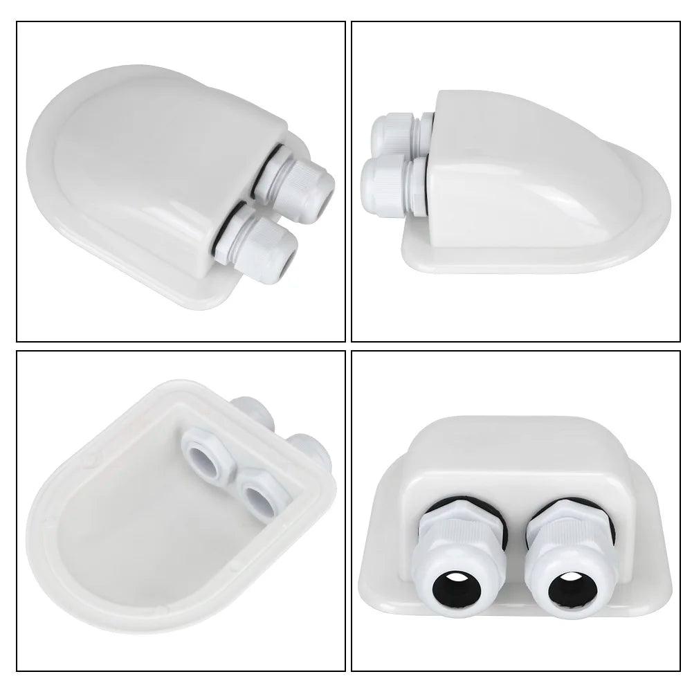 Caravan Solar Car Junction Box Cable Entry Gland Box Roof Wire Entry Cable Connector Holder Dual Hole