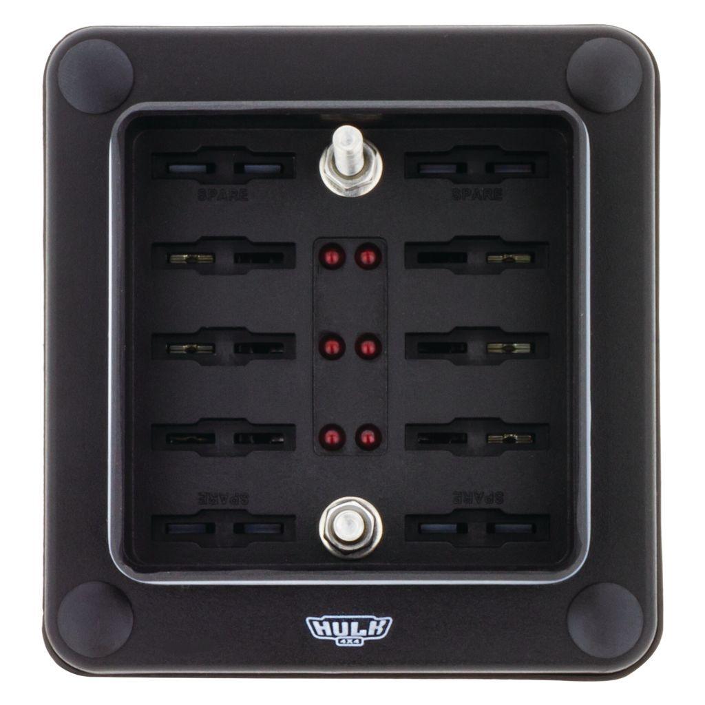 6 Way Weather Proof ATS Blade Fuse Box w/ LEDs