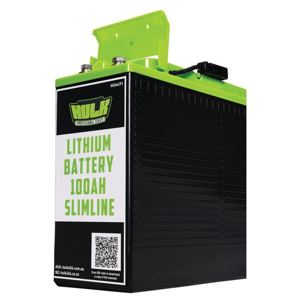 HULK Pro 100Ah Slimline Lithium Battery Lifepo4 12