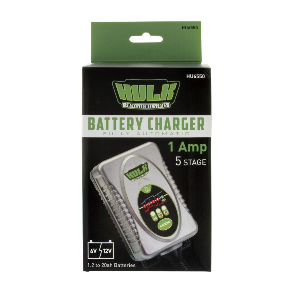 Automatic Switchmode Battery Charger - 1A 6/12V 5 Stage