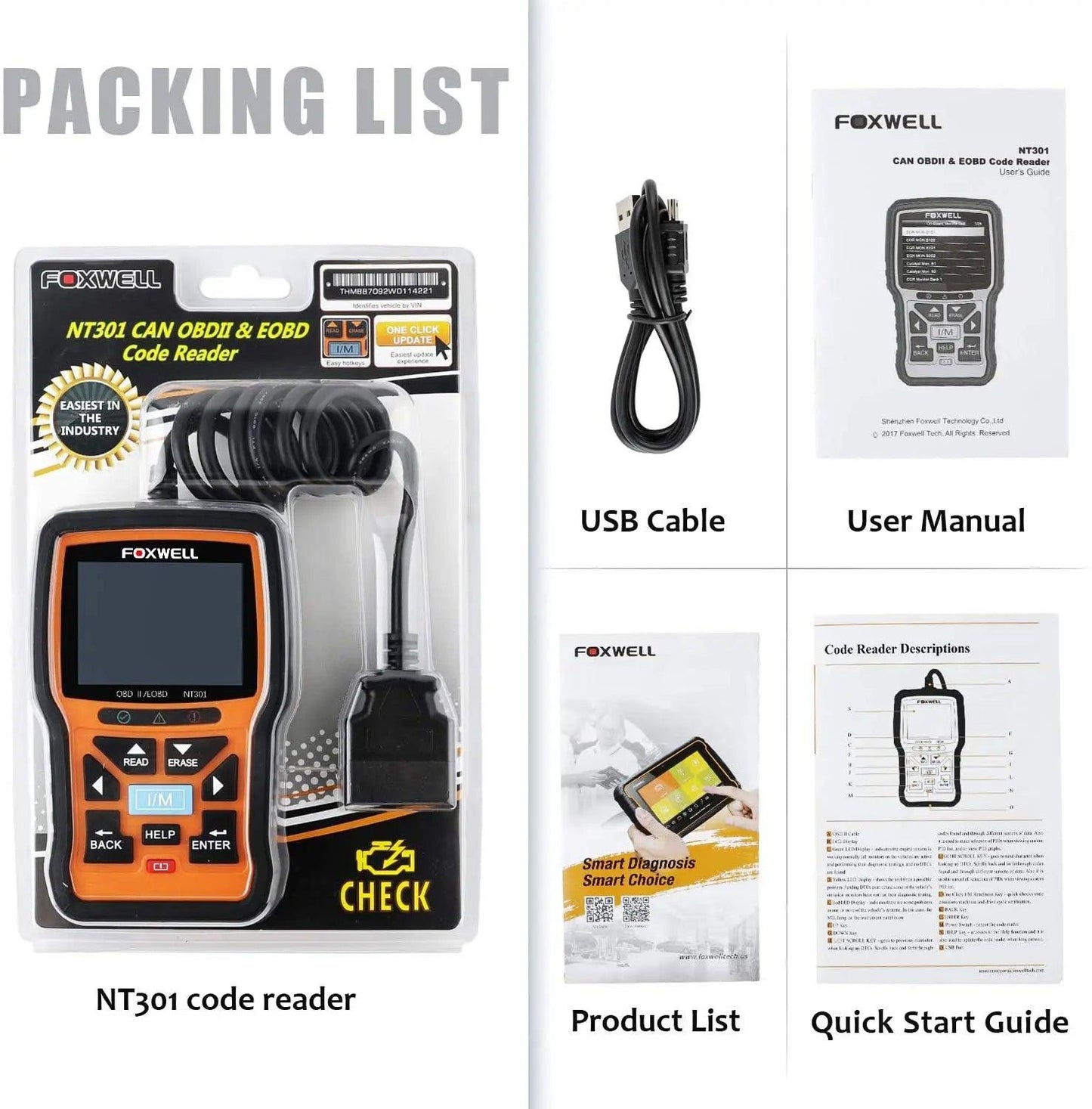 FOXWELL NT301 OBD2 Scanner