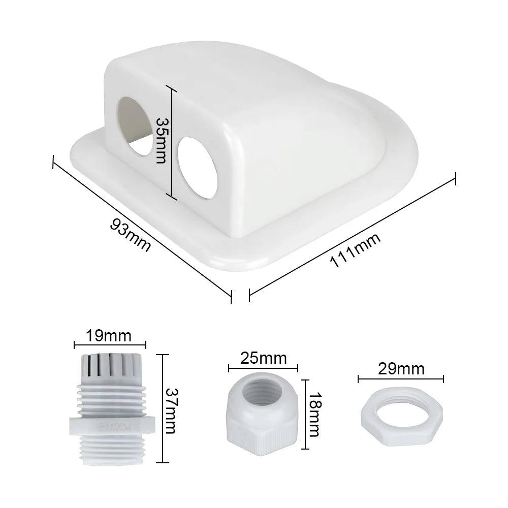 Caravan Solar Car Junction Box Cable Entry Gland Box Roof Wire Entry Cable Connector Holder Dual Hole