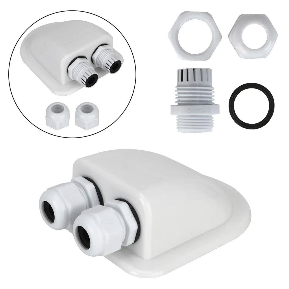 Caravan Solar Car Junction Box Cable Entry Gland Box Roof Wire Entry Cable Connector Holder Dual Hole