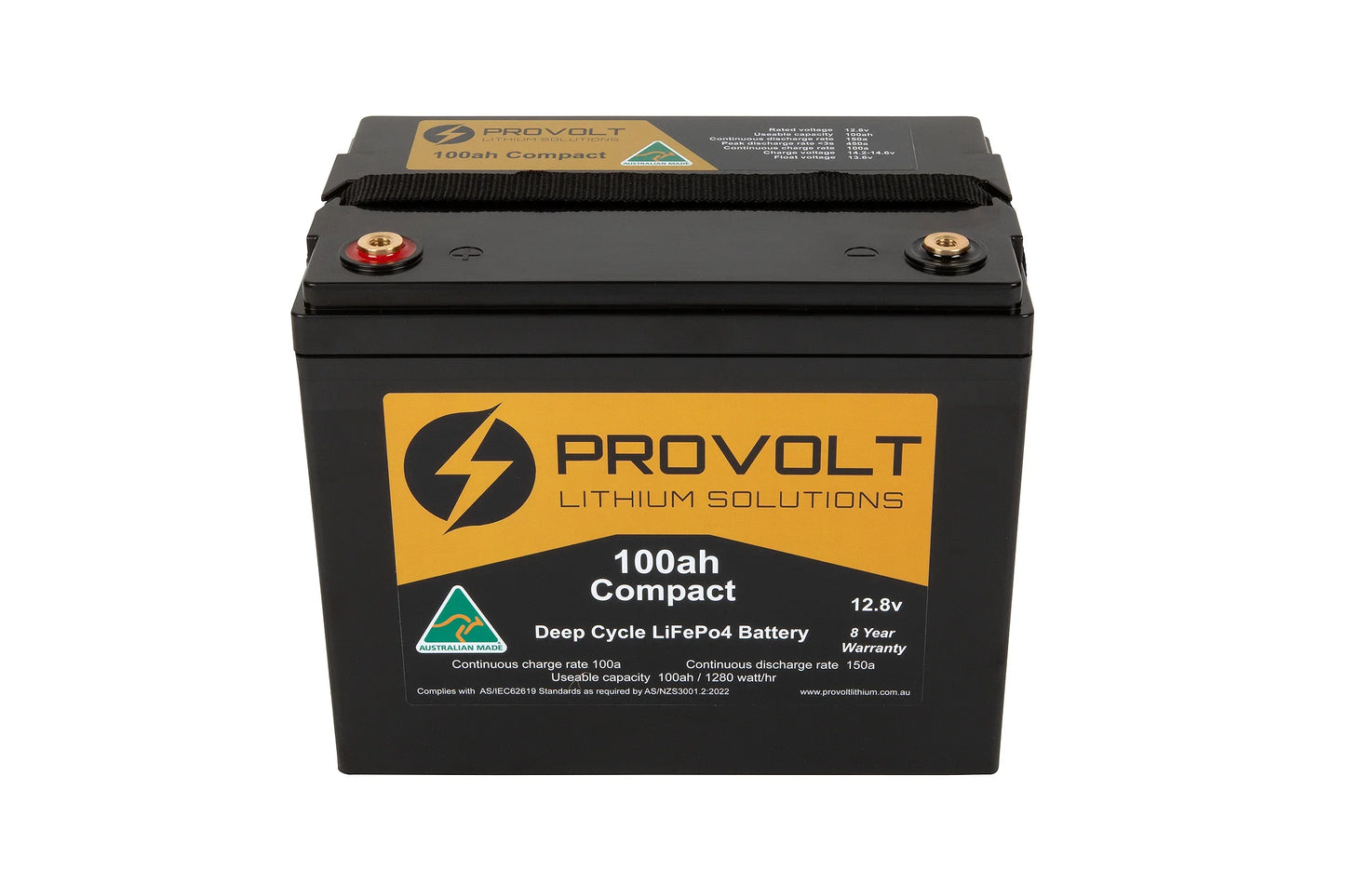 Provolt Compact 100ah Deep Cycle Lithium Battery