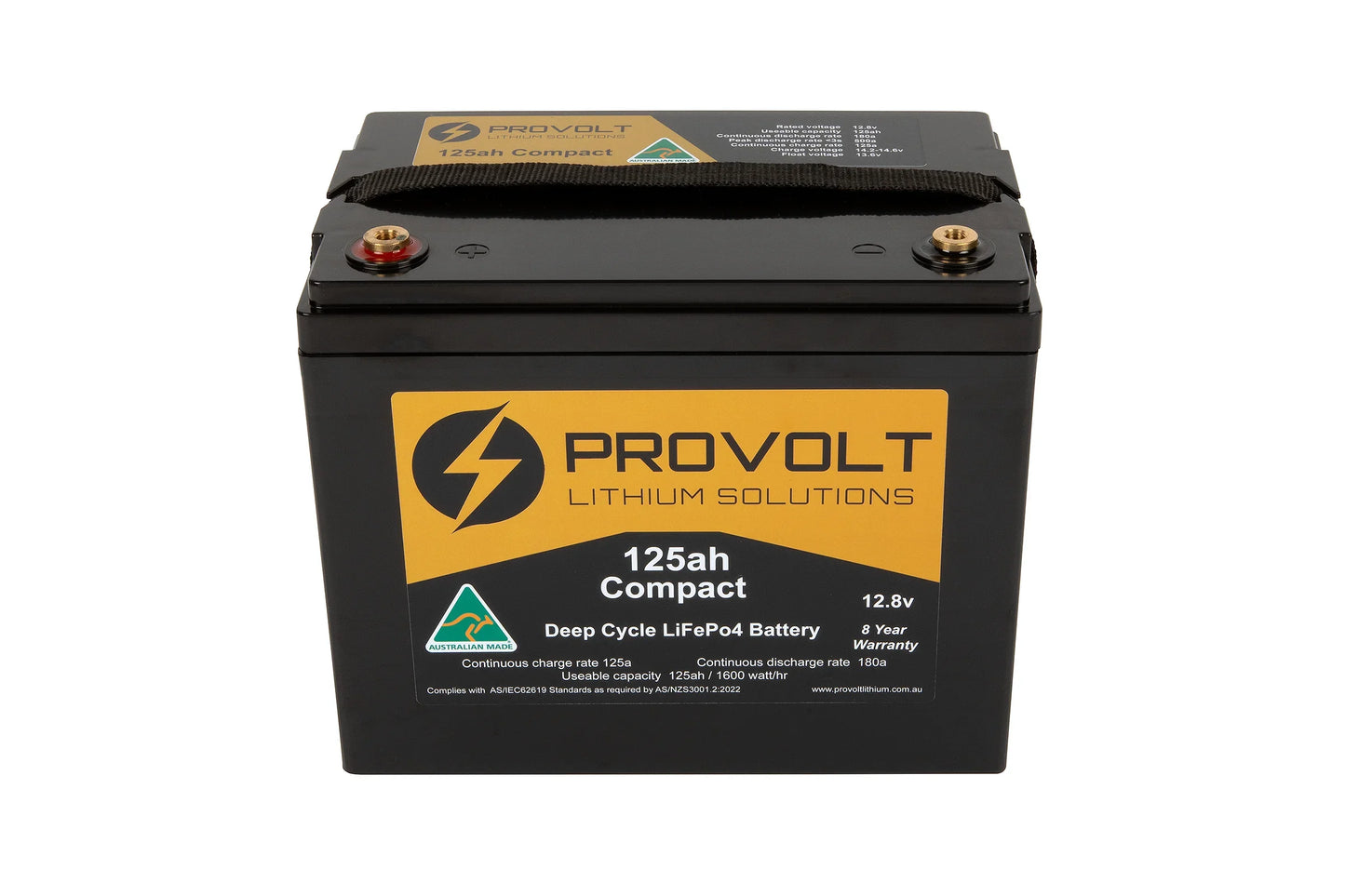 Provolt Compact 125ah Deep Cycle Lithium Battery