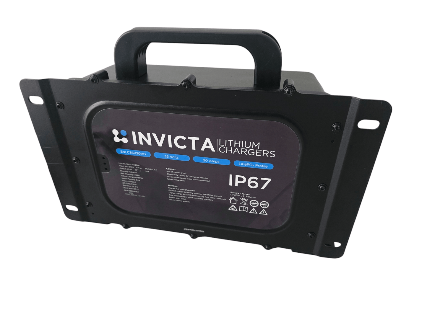 Invicta Lithium Heavy Duty IP67 Charger 36V 20Amp