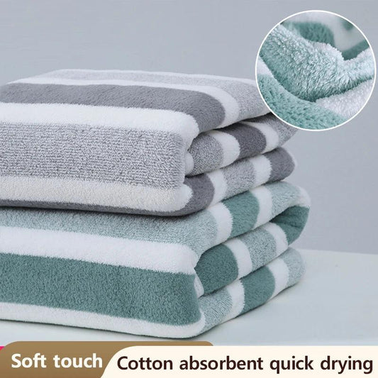 1 Pc Thickened Absorbent Bath Towel Soft Face Towel