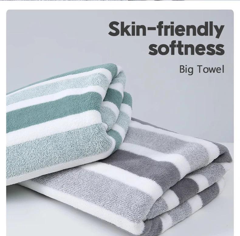 1 Pc Thickened Absorbent Bath Towel Soft Face Towel