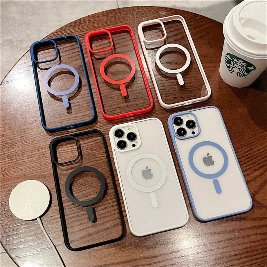 iPhone 11 Magnetic Wireless Charge For Magsafe Case Shockproof Transparent Bumper Cover