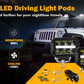 AUXBEAM 4.5 inch LED Work Light 120W 13920LM Light Pod with WHITE DRL & AMBER TURN SIGNAL Offroad Driving Fog Lamp