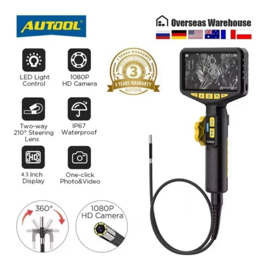 AUTOOL SVB305 720 HD Automotive Industrial Endoscope with Light  Autofocus Endoscope Inspection Camera Lens for IMG & Video