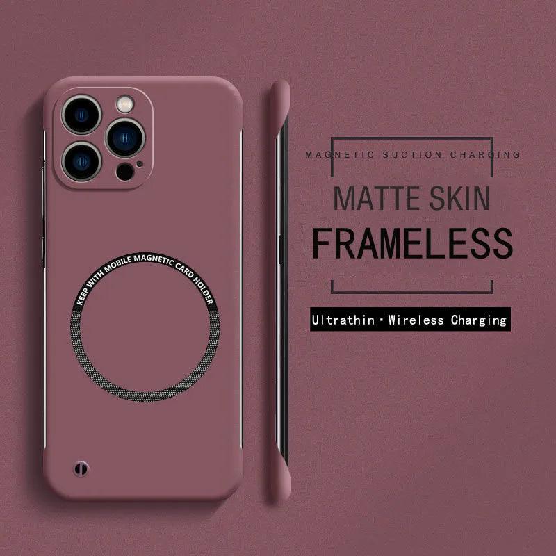 Frameless Magnetic Slim Case For Magsafe iPhone 12 11 Pro 11Pro 12Pro Xs Max 12 Mini Wireless Charging PC Matte Back Cover