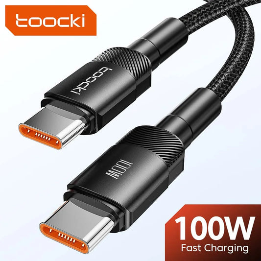 100W Type C to USB C Cable PD 3.0 Quick Charge 4.0 Fast Charging Type C to Type C for iPhone 15 Macbook Samsung Xiaomi