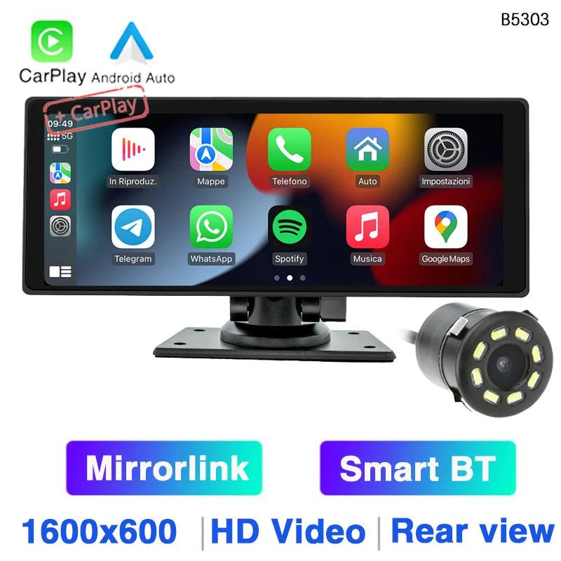 Wireless Rear View Camera System 10.26" Carplay Android Auto