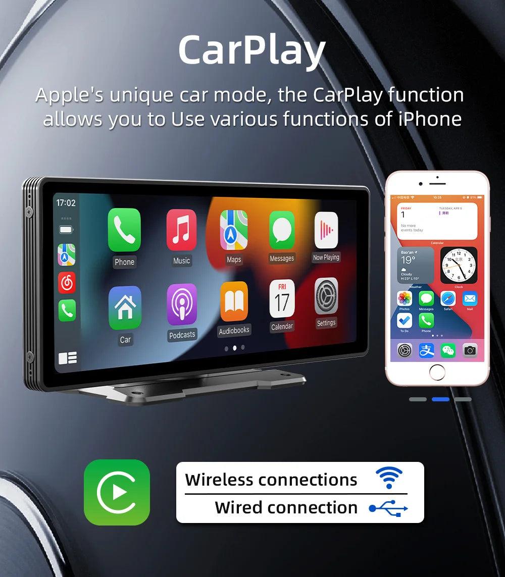 Wireless Rear View Camera System 10.26" Carplay Android Auto