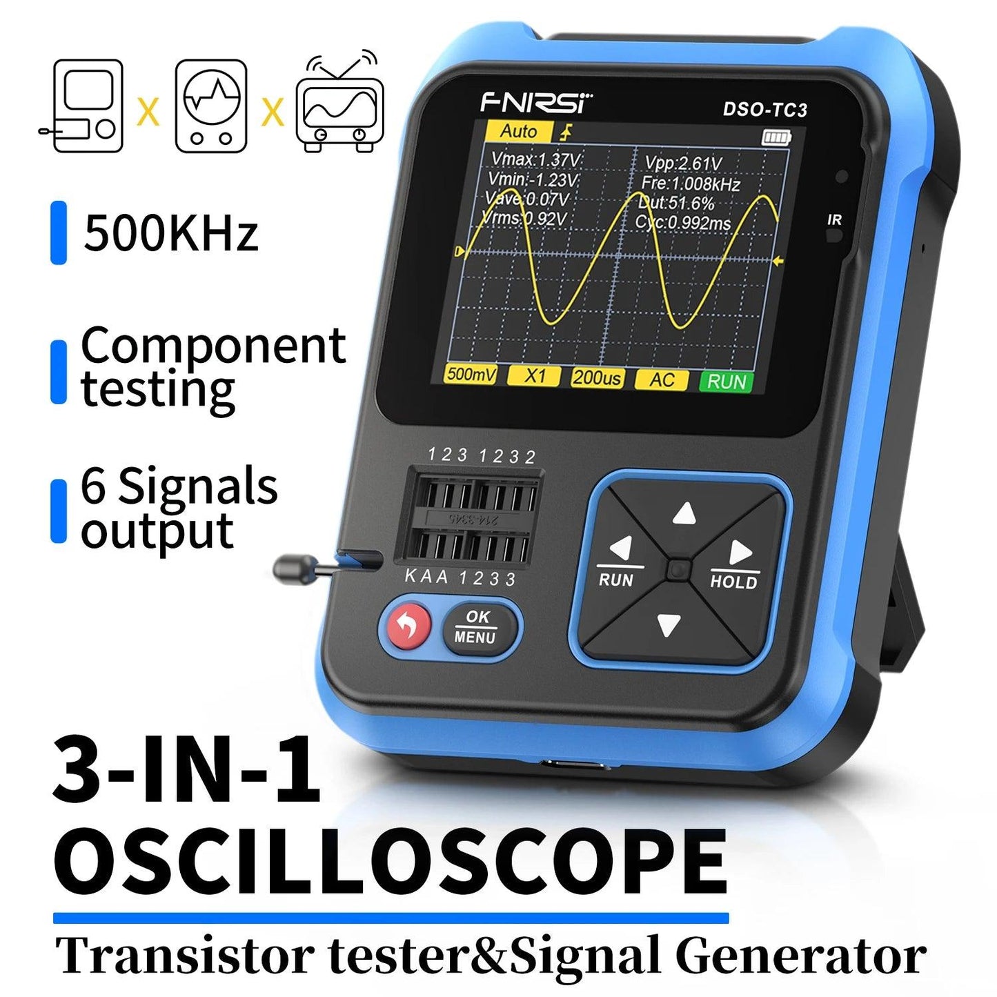 Digital 3 In 1 Oscilloscope DSO-TC3