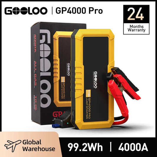 4000A Start Power Bank 26800mAh Jump Starter Car Booster External Battery 12V Starting Device for Petrol Diesel Powerbank