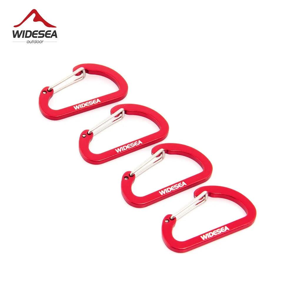 Widesea 4pcs Camping Hiking Mountaineering Buckle Aluminium Alloy Cord Buckles Equipment Outdoor Tents Accessory