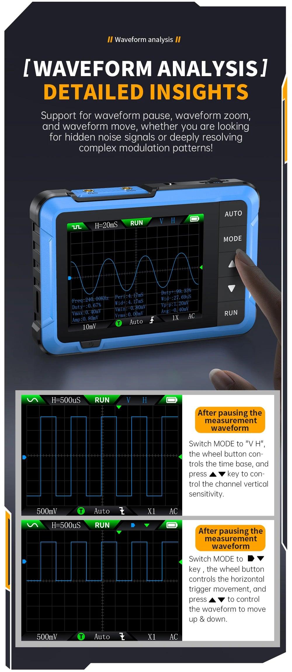 Mini Handheld Digital 2 In 1 Oscilloscope DSO510 DSO153 DSO153