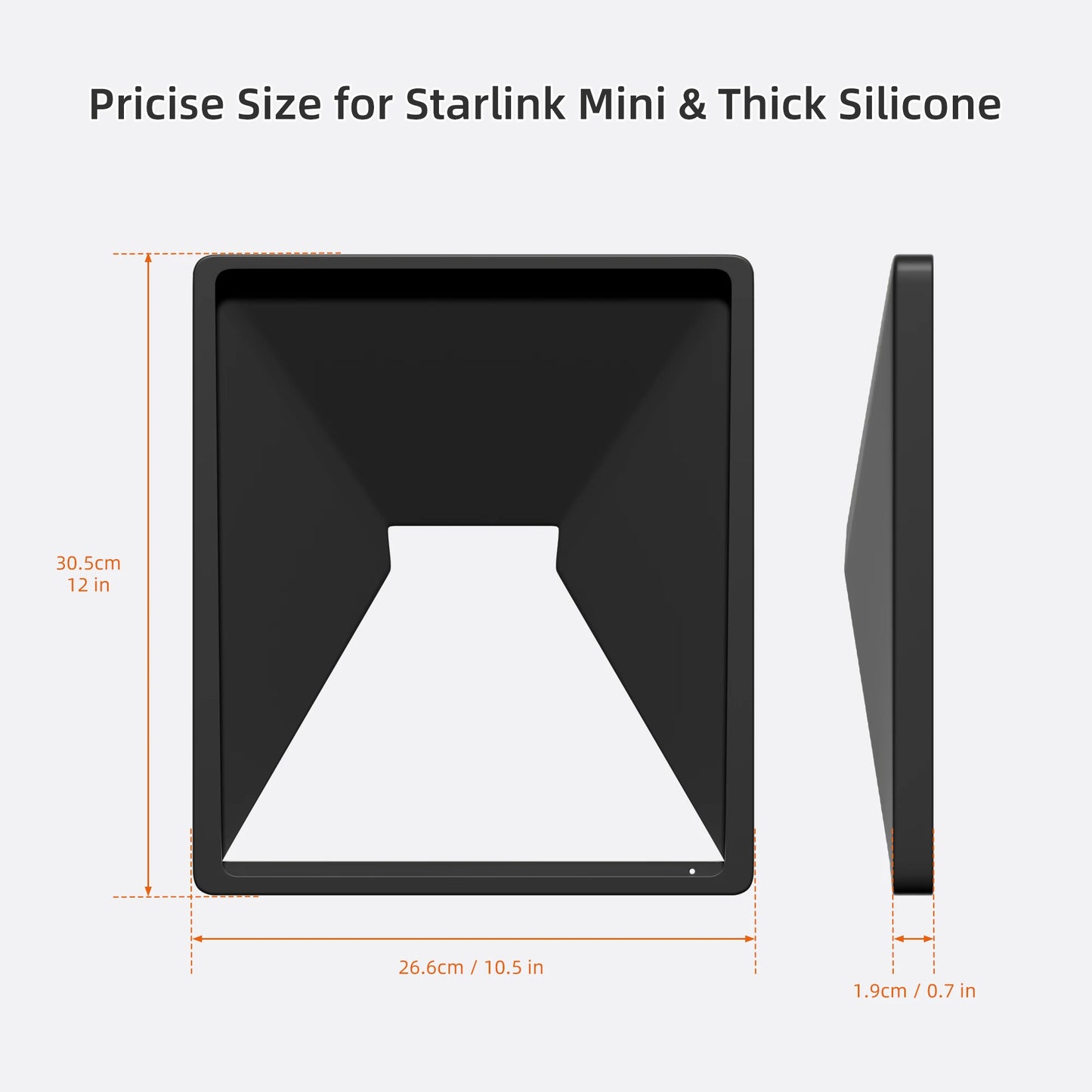 Starlink Mini Case Cover Silicone Protective Case for Mini Starlink Dish Antenna Protector Black with Anti-reflection