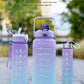 Water Bottle Motivational Drinking Bottle Sports Water Bottle With Time Marker Portable Reusable Plastic Cups Outdoor Travel Gym