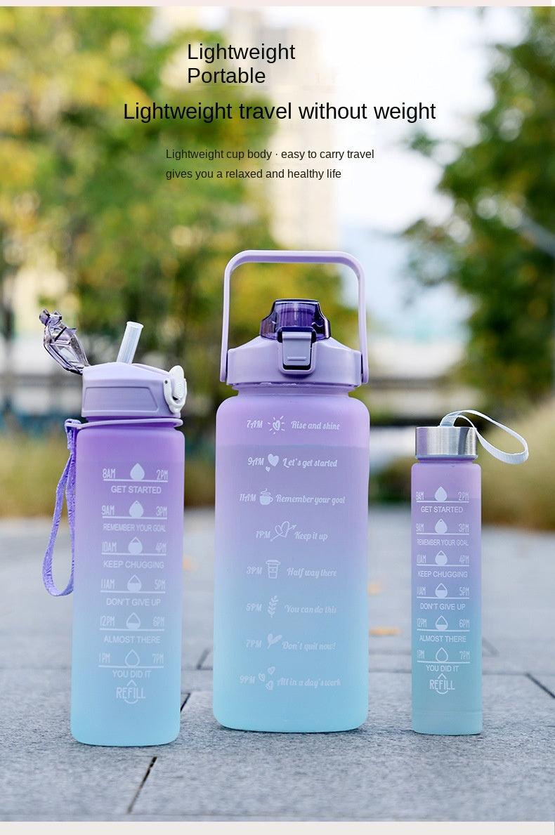 Water Bottle Motivational Drinking Bottle Sports Water Bottle With Time Marker Portable Reusable Plastic Cups Outdoor Travel Gym