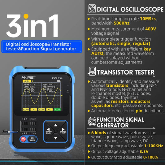 Digital 3 In 1 Oscilloscope DSO-TC3