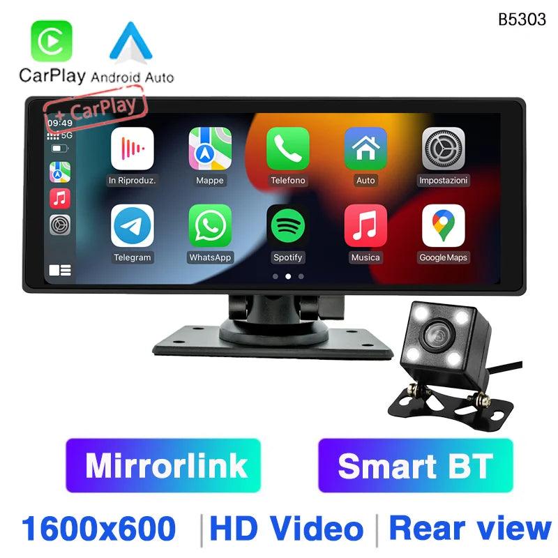 Wireless Rear View Camera System 10.26" Carplay Android Auto