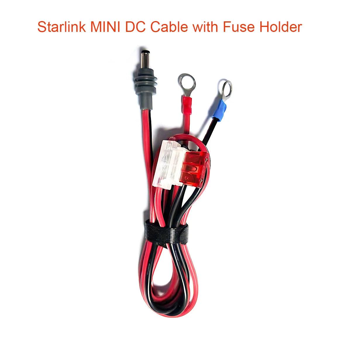 Starlink Mini Power Cable Wiring Harness with Automotive Fuse Holder ATC/ATO DC Plug 14AWG