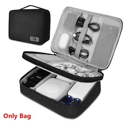 Cable Storage Bag Waterproof Digital Electronic Organizer Portable USB Data Line Charger Plug Storage Bag Travel Cable Organizer