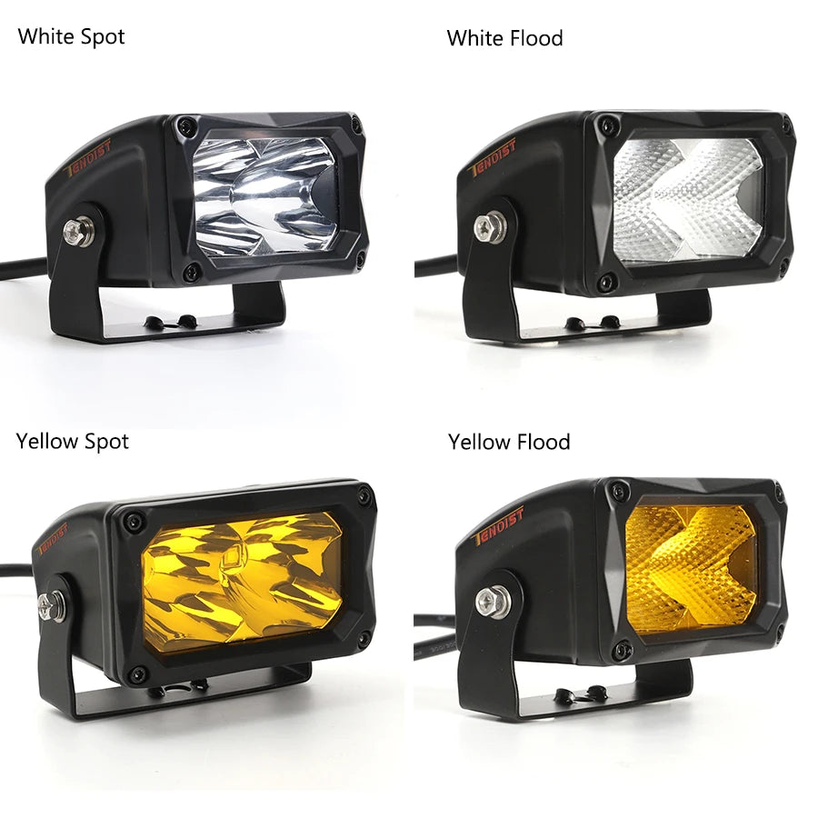 3.5 Inch White Yellow Spot Flood LED Work Head Fog Driving Light For Car SUV Offroad Truck ATV UTV Motorcycle 10-80V