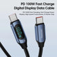 Type C to Type C Cable 100W PD Fast Charging Charger USB C to USB C Display Cable For Xiaomi POCO F3 Realme Macbook iPad