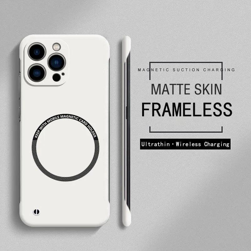 Frameless Magnetic Slim Case For Magsafe iPhone 12 11 Pro 11Pro 12Pro Xs Max 12 Mini Wireless Charging PC Matte Back Cover