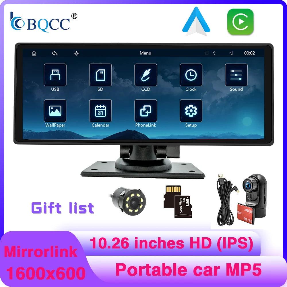 Wireless Rear View Camera System 10.26" Carplay Android Auto