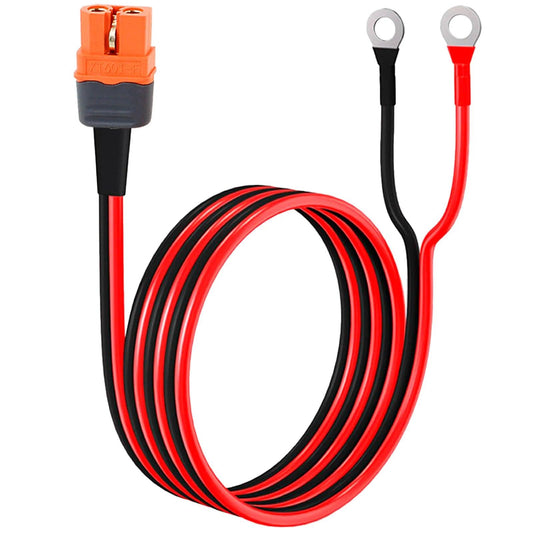 XT60i to O Ring Terminal Cable 10 AWG 10FT XT60i Female to O Ring Connector XT60i-F Extension Cable for Power Solar