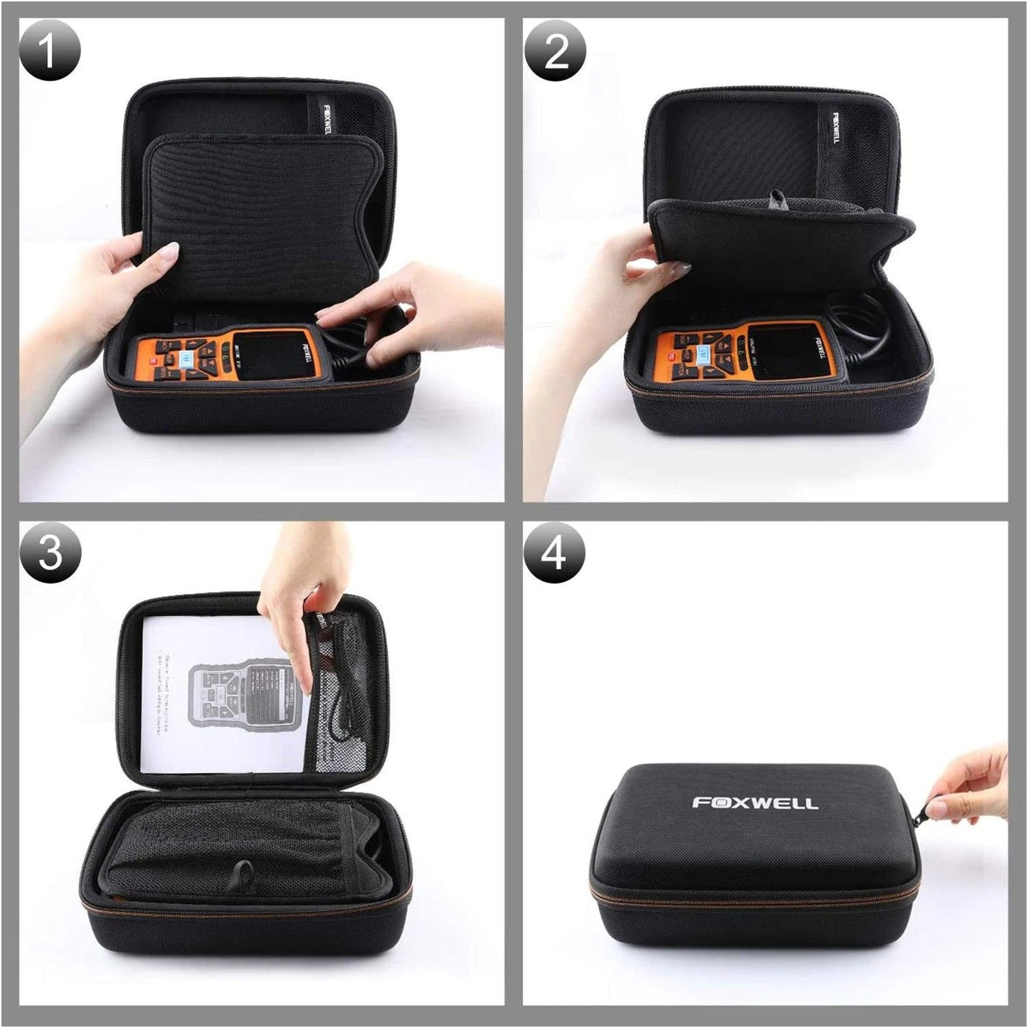 FOXWELL NT301 NT510 CASE OBD2 Scanner Professional Enhanced OBDII Diagnostic Box