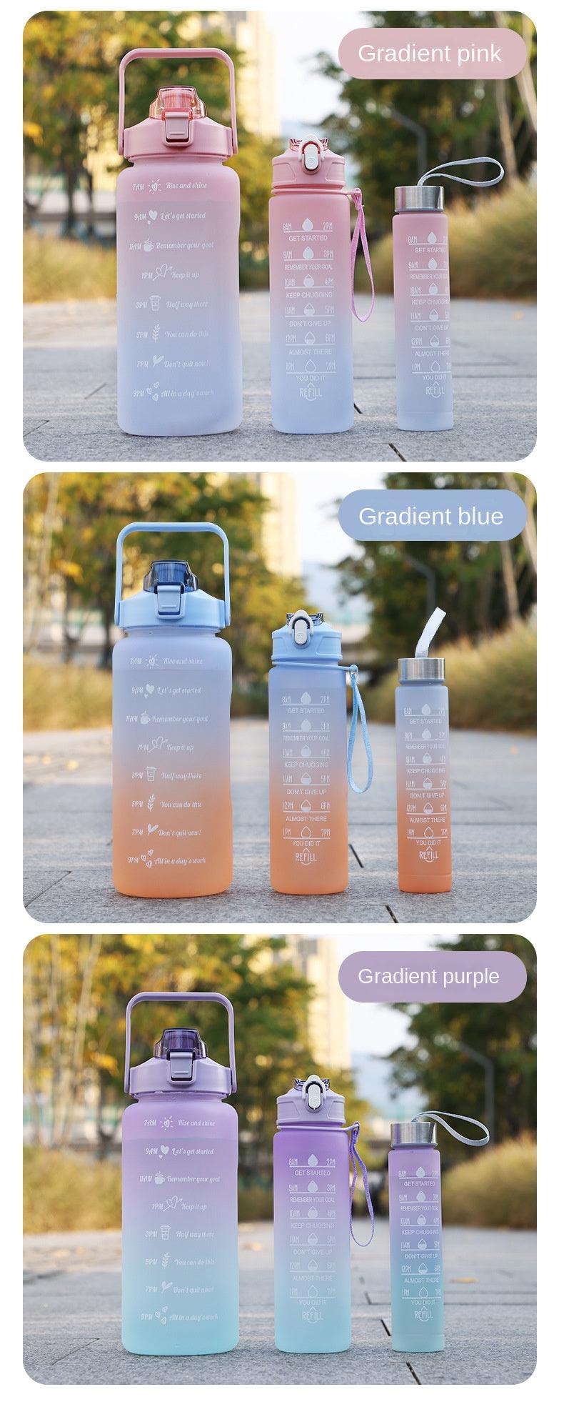 Water Bottle Motivational Drinking Bottle Sports Water Bottle With Time Marker Portable Reusable Plastic Cups Outdoor Travel Gym