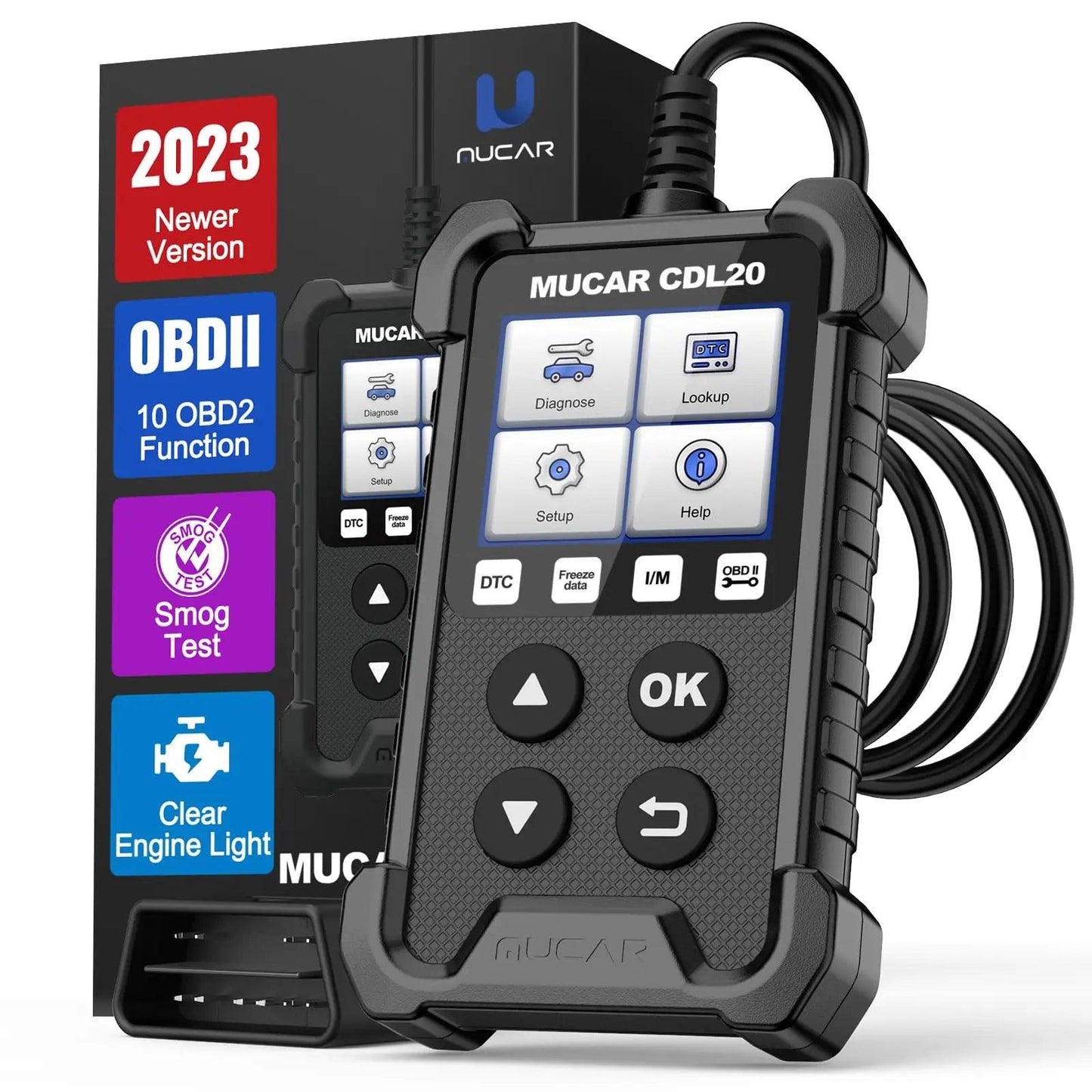 MUCAR CDL20 OBD2 Car Diagnostic Tools Free OBD 2 Code Reader Clear Engine Light Smog Test Auto Scanner OBD Scanner