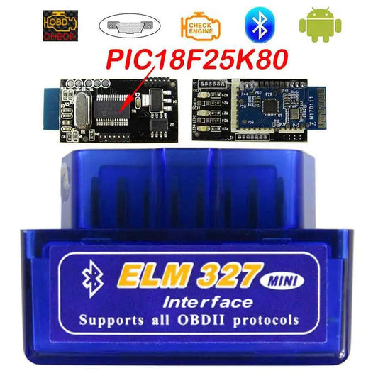 Super Mini Elm327 Bluetooth OBD2 V1.5 Elm 327 V 1.5 OBD 2 Auto Diagnostic Scanner For Car Elm-327 OBDII Code Diagnostic-Tools OBD Scanner
